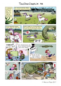 Dinosaurier und Einhörner in einem Comic. Kann das gutgehen?